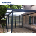 outdoor modern design aluminium closed roof pergola polycarbonate roof